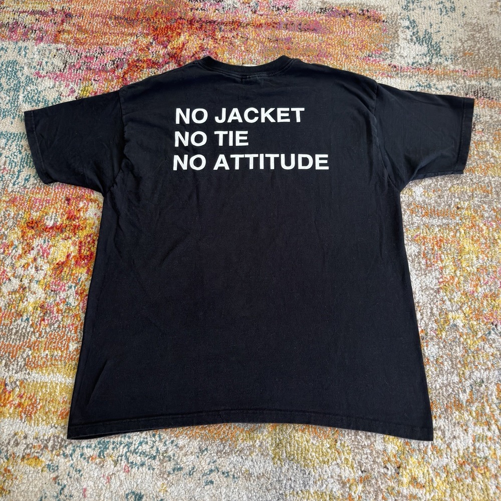 MARK HOTEL NYC T-Shirt "No Jacket, No Tie, No Attitude" Black 100% Cotton XL